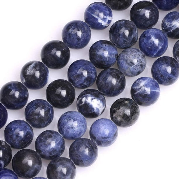 Natural Coin Blue Sodalite Genuine Gemstone Beads For Jewelry Making Strand 15"